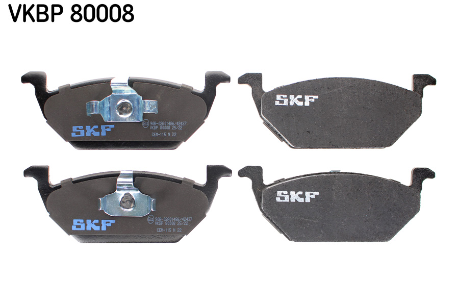 Kit pastiglie freno, Freno a disco - VKBP 80008 SKF